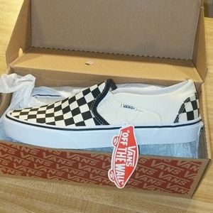 Asher Checkerboard Black/White Slip on shoes